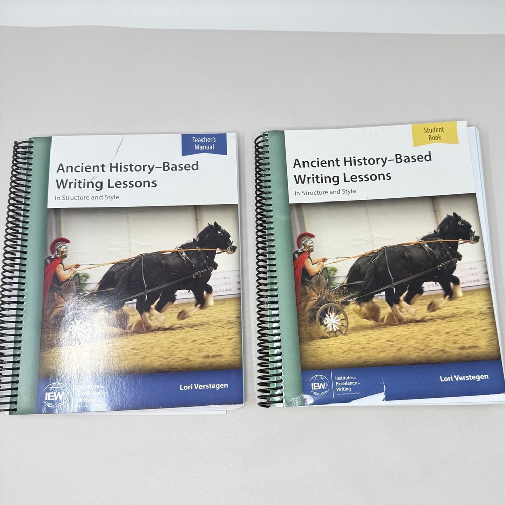IEW Ancient History-Based Writing Lessons Teacher Manual & Student Book Unused